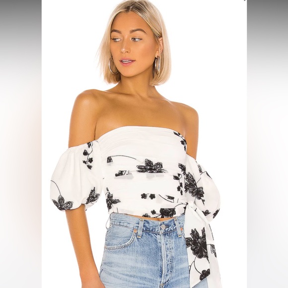 House of Harlow 1960 Tops - House of Harlow 1960 X Revolve Leya Embroidered Top